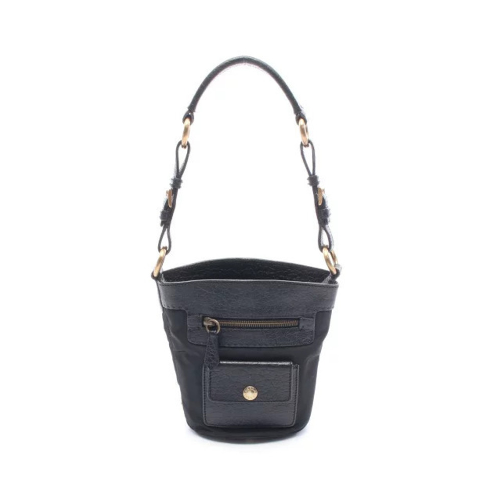 Prada Triangle Handbag Leather Black